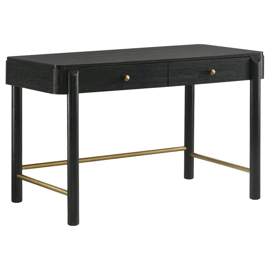 Arini 2-drawer Vanity Desk Makeup Table Black - 48.00" X 26.25" X30.00"