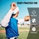 preview thumbnail 8 of 12, 9 Hole Baseball Net, Softball Baseball Training Equipment for Hitting Pitching Practice, Height Adjustable Trainer Aid
