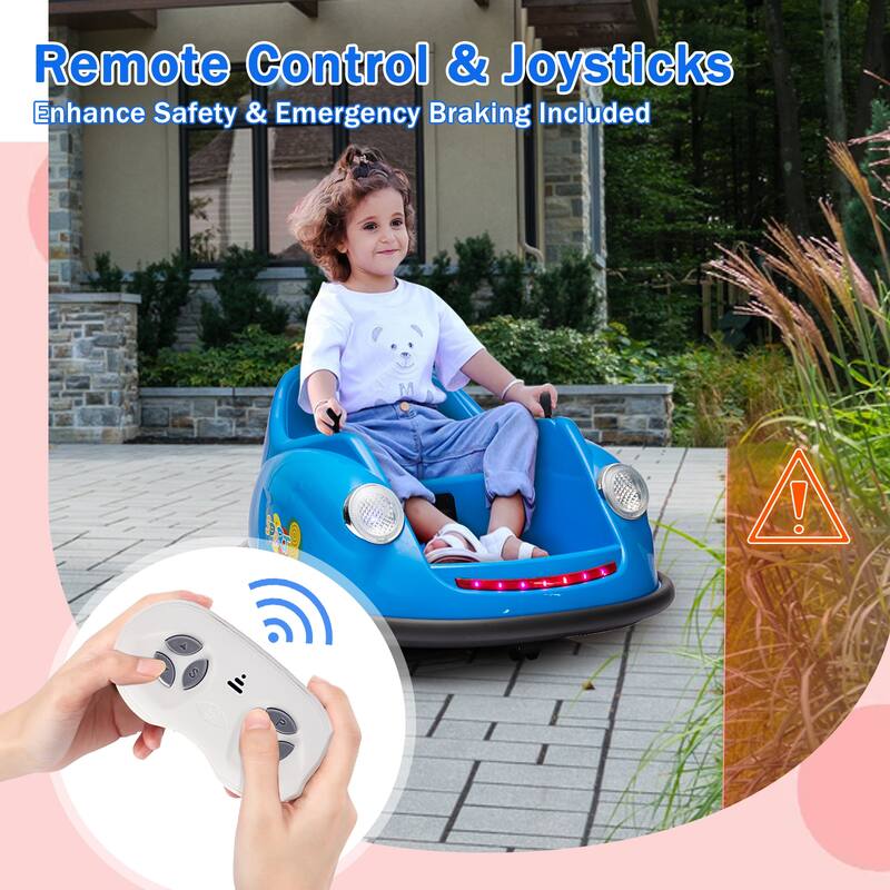 12V Ride On Electric Bumper Car for Kids with Parent Remote