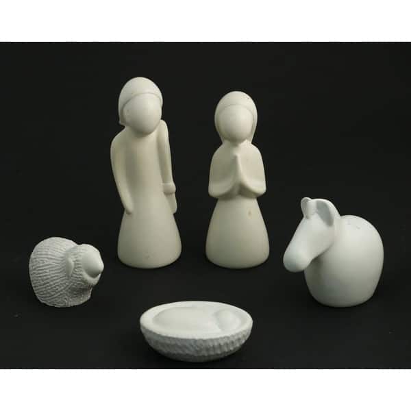 slide 1 of 1, Handmade Holy Family Soapstone Nativity 5-piece Set