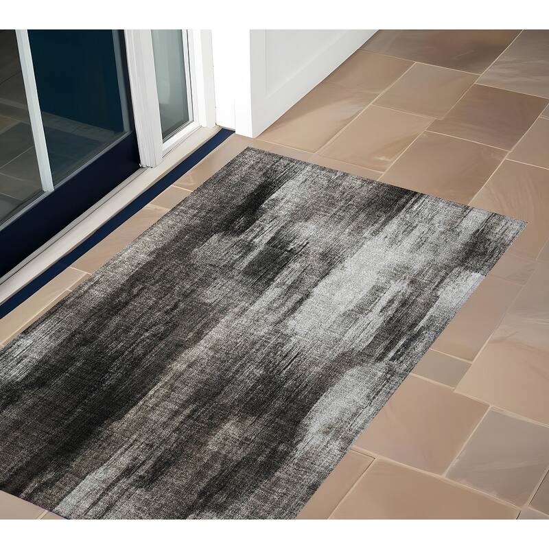 Hara Artistic Abstract Weather Resistant Blended Style Outdoor Rug - 2' x 3' - Multi