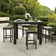 preview thumbnail 2 of 6, Crosley Palm Harbor 5 Piece Outdoor Wicker High Dining Set
