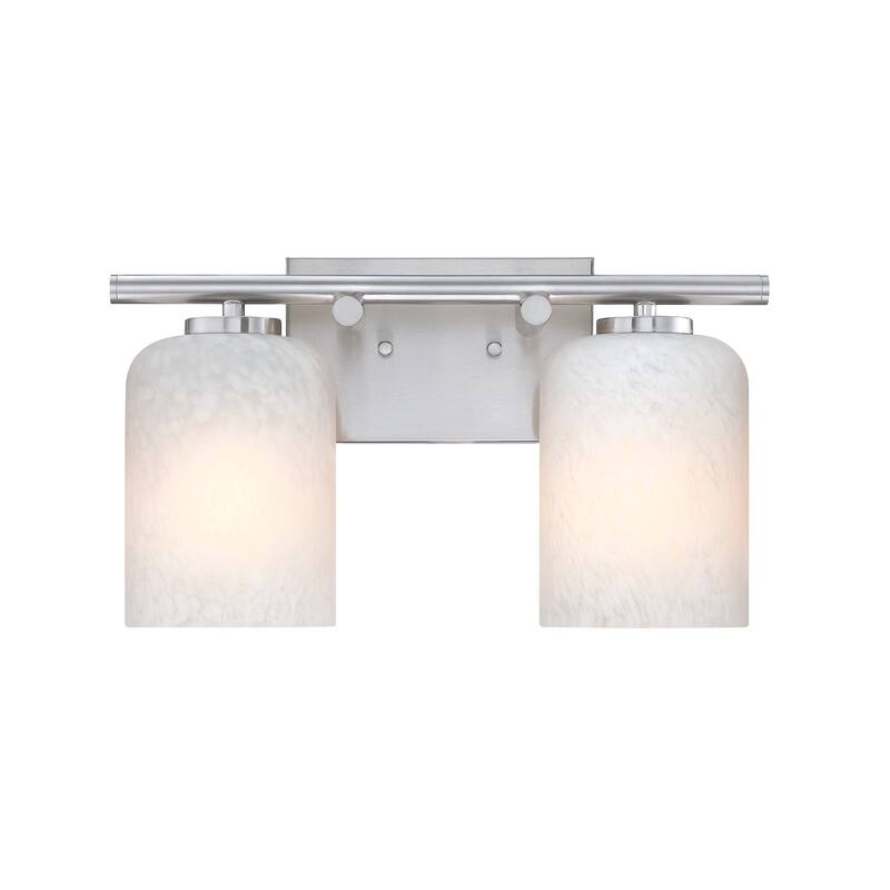 Bluestone Ridge 16 in. 2-Light Brushed Nickel Vanity Wall Light for Bathrooms - 5