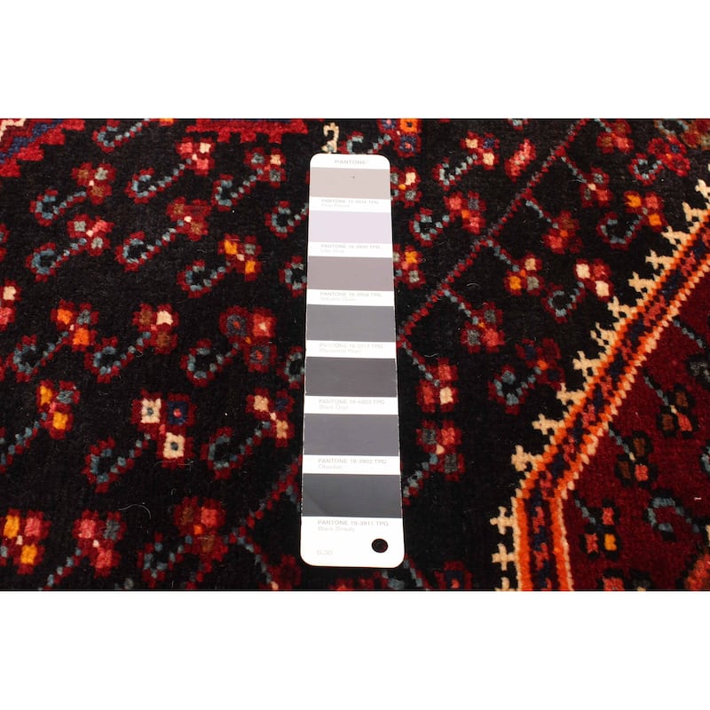 ECARPETGALLERY Hand-knotted Anatolian Vintage Black Wool Rug - 4'2 x 6'5