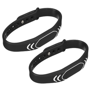 2Pcs RFID Proximity Silicone Wristbands 13.56MHz Read Only Adjustable ...