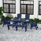 preview thumbnail 2 of 7, Altura 6-Piece Rectangular Poly Eco-Friendly All Weather Outdoor Dining Set with Bench