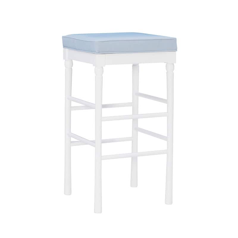 Poloma 32.5-in White Backless Barstool (Set of 2)