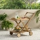 preview thumbnail 1 of 7, Riviera Outdoor Acacia Wood Bar Cart with Tray by Christopher Knight Home
