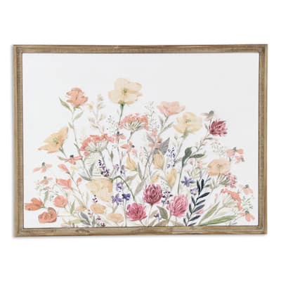 Lyulia Multicolor Metal Countryside Themed Wall Flower Decor Panel