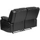 preview thumbnail 7 of 21, Contemporary Upholstered Recliner Loveseat with Headrests and Armrests - 56"W x 35" - 64"D x 38"H