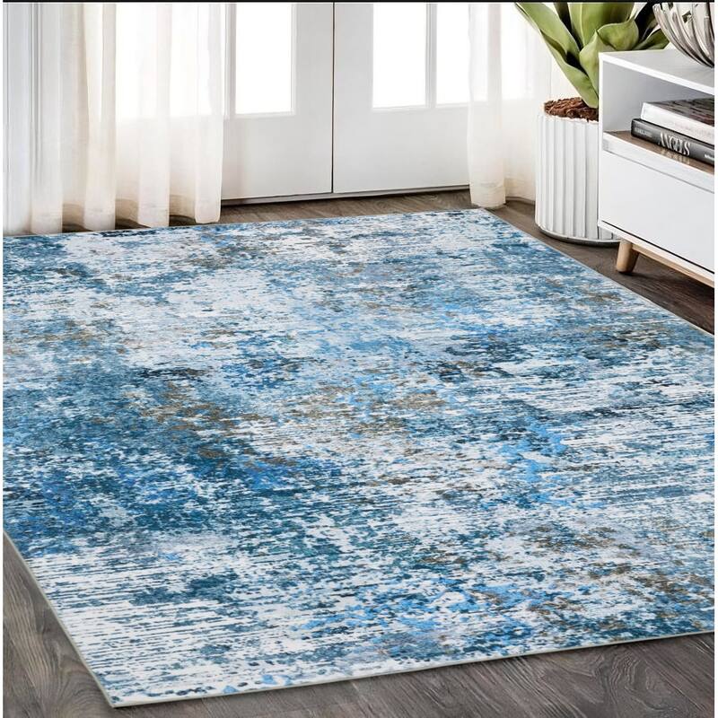 HomeRootsAbstract Modern Runner Area Rug - 83.86' X '59.84' X '0.12