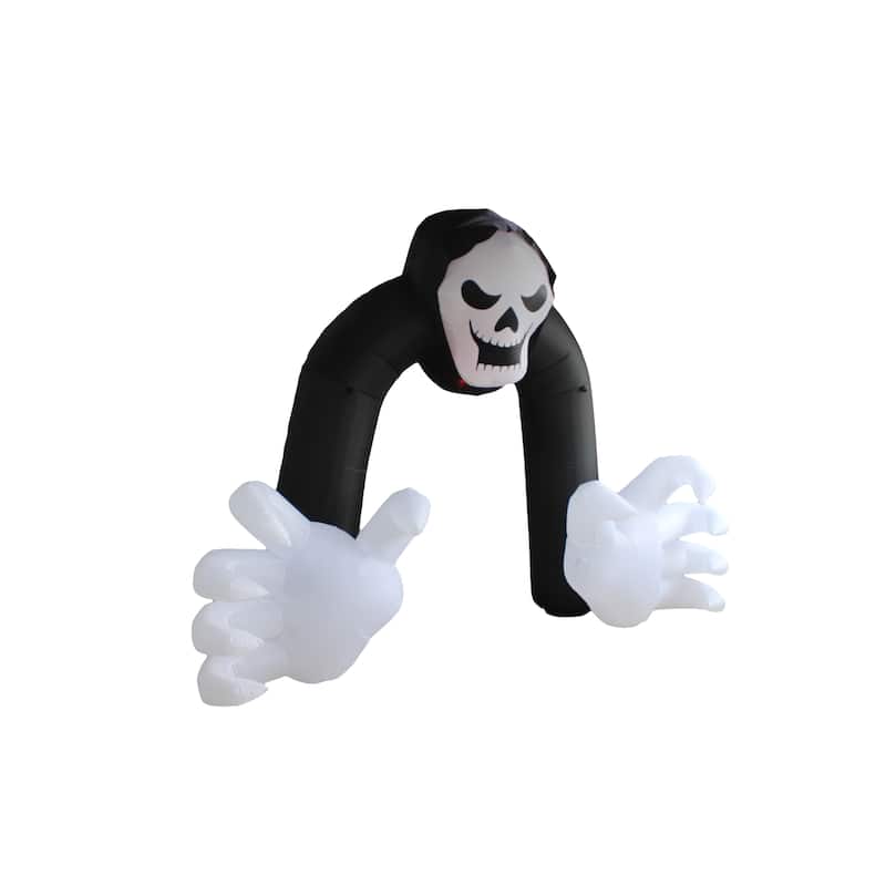 A Holiday Company 13ft Inflatable Halloween Archway with projection LED lighting, 9.5 ft Tall, Multi