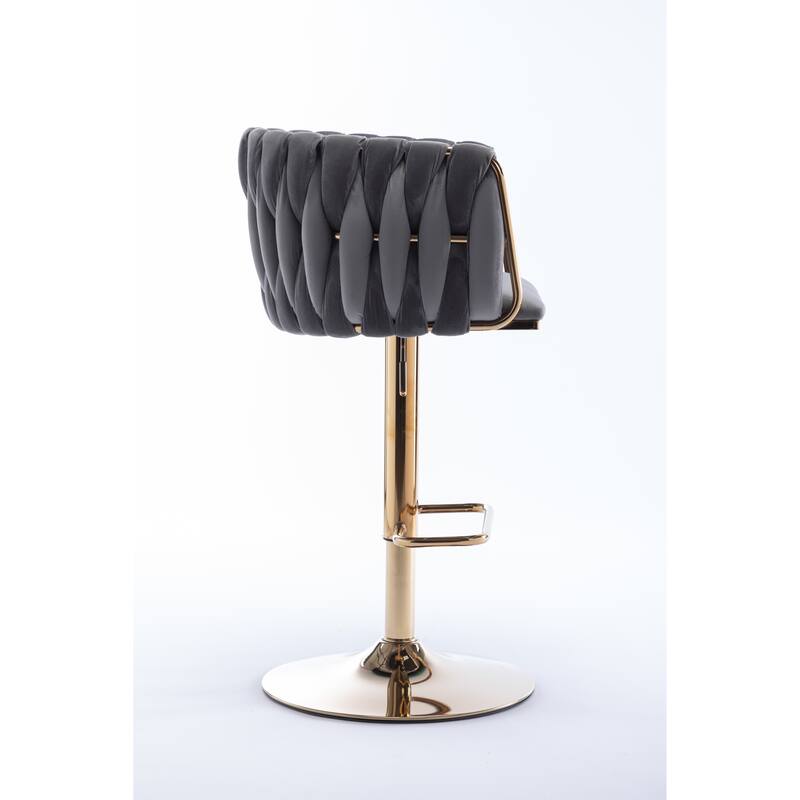 Ostweer Furniture Set of 2 Ivory Simple Swivel Bar Stools