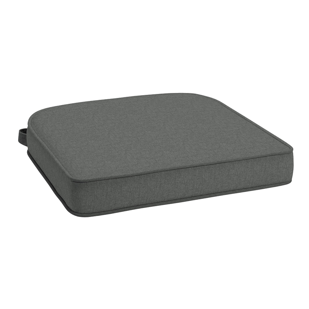 ARDEN Foam Outdoor Double Welted Round Back Seat Cushion, 20 x 19