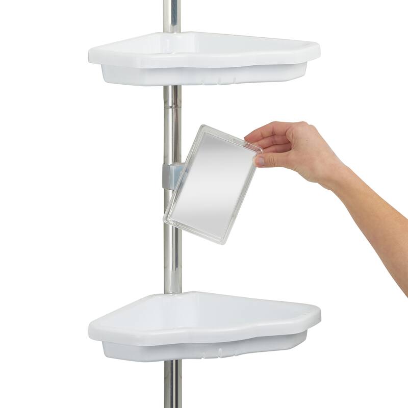 Bath Bliss 4 Tier Corner Shower Organizer in Black