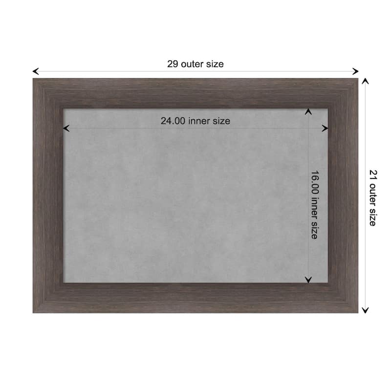 Amanti Art Hardwood Chocolate Framed Magnetic Board - Board Size 24x16