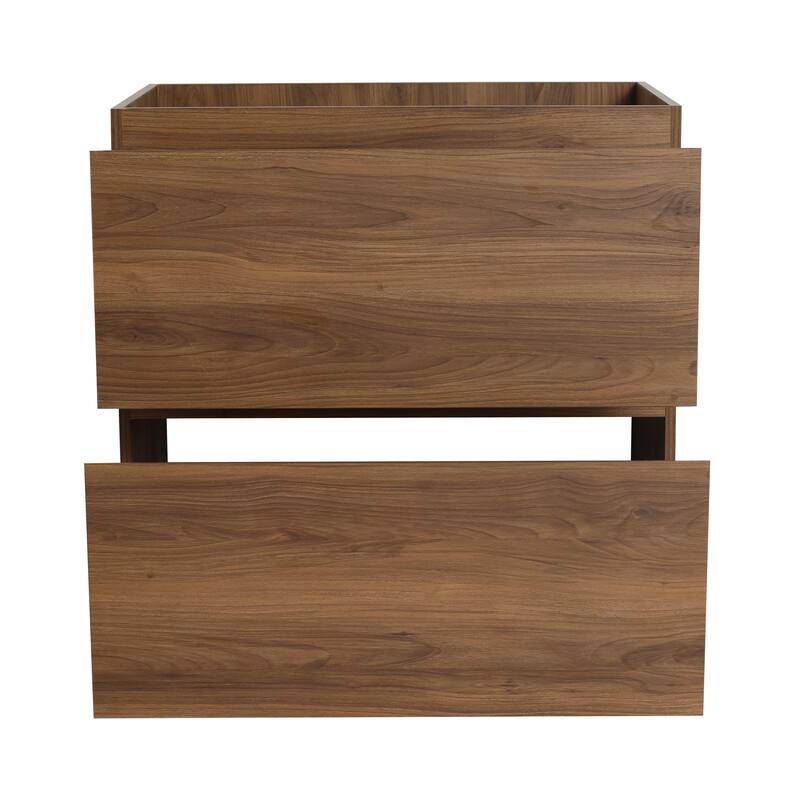 24" Bathroom Vanity with Undermount Sink, Freestanding Storage Cabinet, Double Drawers