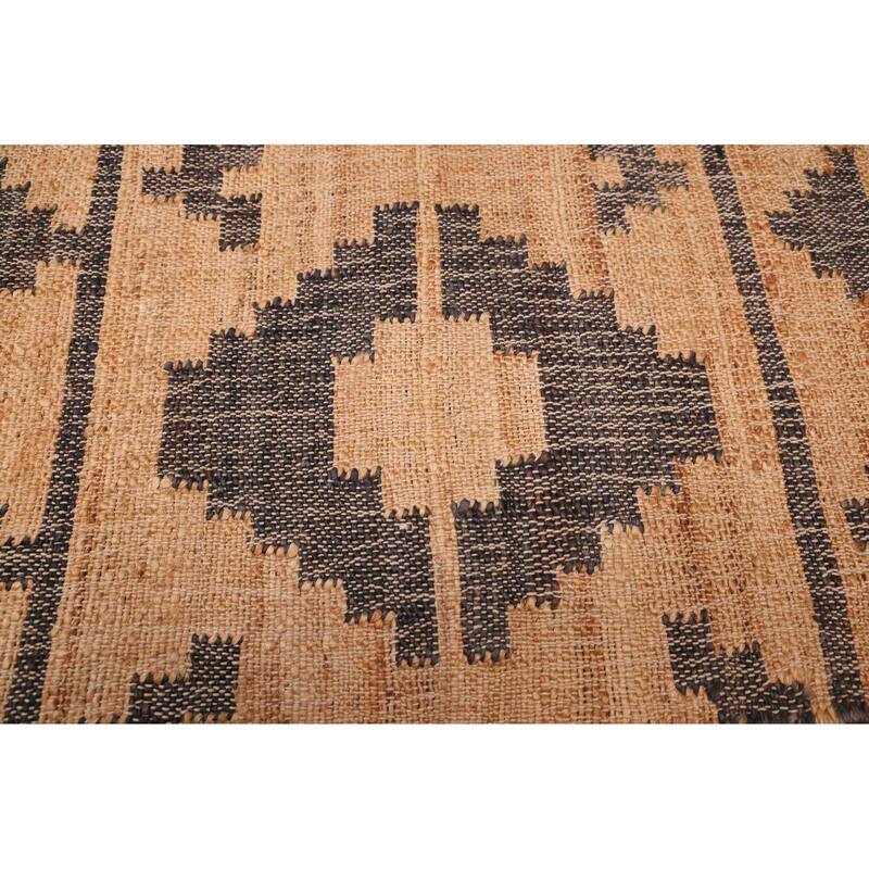 ECARPETGALLERY Flat-Weave Palas Denizli Tan Jute Kilim - 5'5 x 7'3