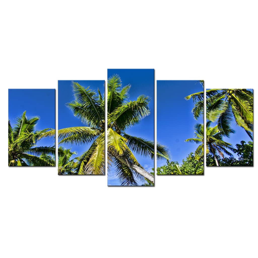 Ready2HangArt 'Niue Palms' 5-Piece Wrapped Canvas Wall Art Set