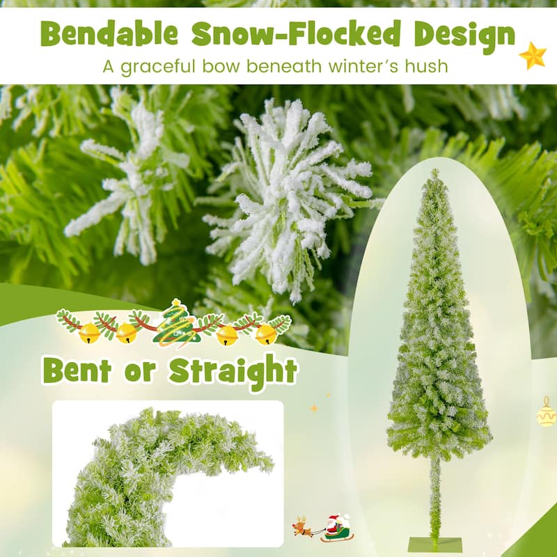 Costway 5/6/7 FT Bendable Christmas Tree with Bendable Top, 290 Branch - See Details