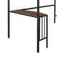 preview thumbnail 10 of 13, Twin Loft Bed with Built-in Desk and Guardrails, Black