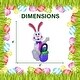 preview thumbnail 3 of 7, Fraser Hill Farm 4-Ft. Tall Bunny Rabbit with Easter Basket, Outdoor/Indoor Blow Up Spring Inflatable with Lights - 4 ft.