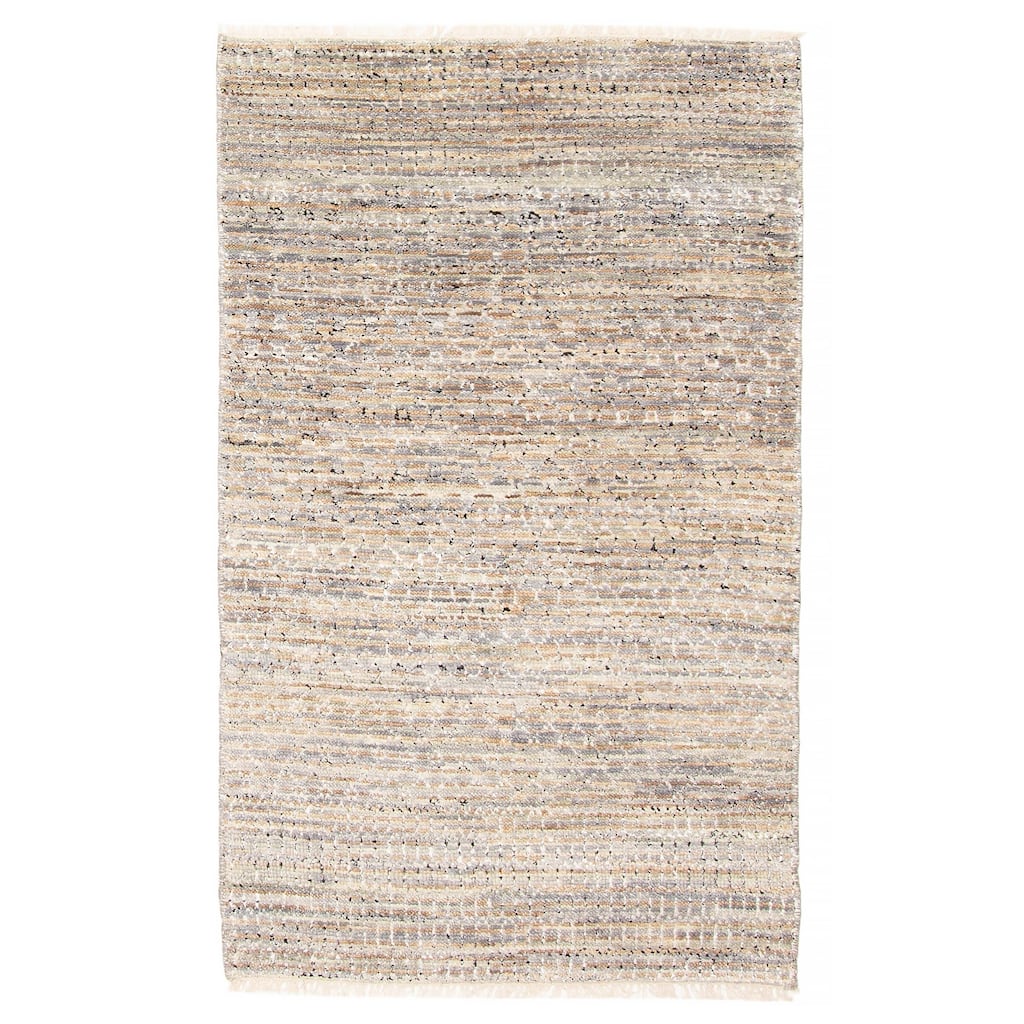 ECARPETGALLERY Hand-knotted Silk Shadow Grey Viscose, Wool Rug - 3'0 x 5'0