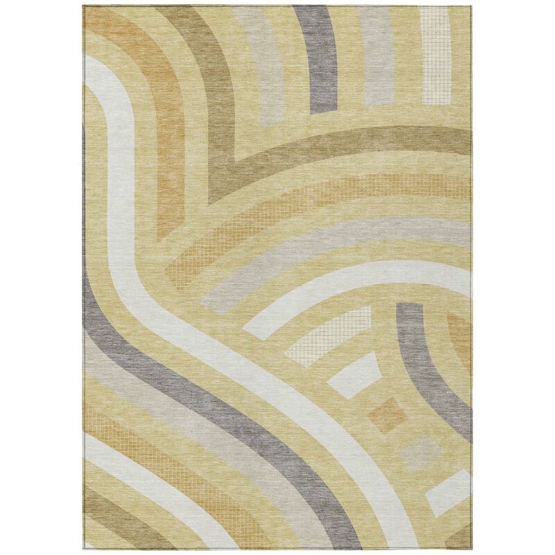 Machine Washable Indoor/ Outdoor Modern Jalen Chantille Rug