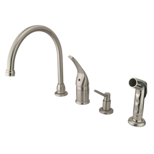 Kingston Brass Chatham Gooseneck Kitchen Faucet with Soap Dispenser,