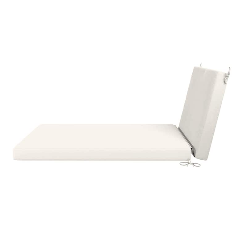 California Umbrella Outdoor Chaise Lounge Cushion, 24" x 78", 3.5" Thick, Memory Foam, Solstice Olefin Fabric