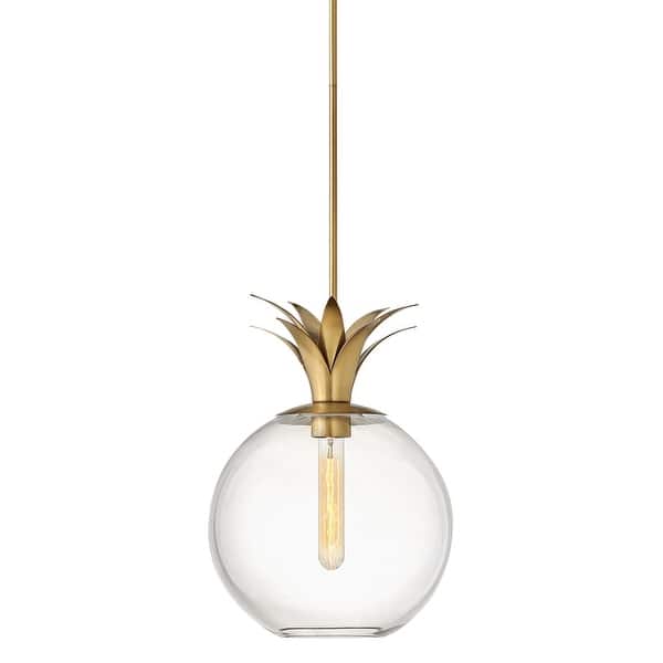 slide 2 of 3, Hinkley Lighting Palma 1 Light 11" Wide Pendant Heritage Brass
