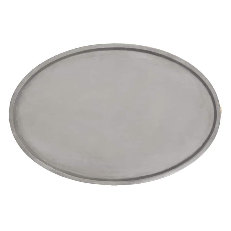 SAFAVIEH Outdoor Gunver Modern Concrete Dark Grey Coffee Table - 47.3" x 31.5" x 17.7" - 47Wx32Dx18H