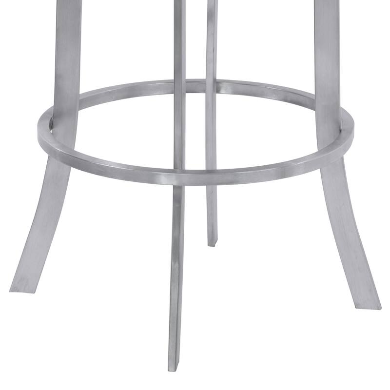 Prinz Swivel Bar or Counter Stool in Faux Leather and Metal
