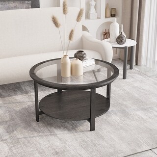 Modern Coffee Table with Storage Shelf - Bed Bath & Beyond - 36516356