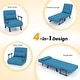 preview thumbnail 8 of 17, Costway Folding 5 Position Convertible Sleeper Bed Armchair Lounge