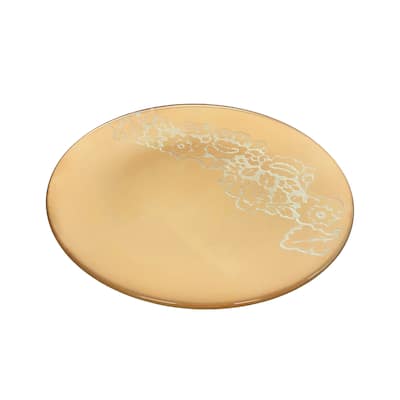 Glass Dessert Plate- Gold- 6" Diameter-Majestic Gifts Inc.