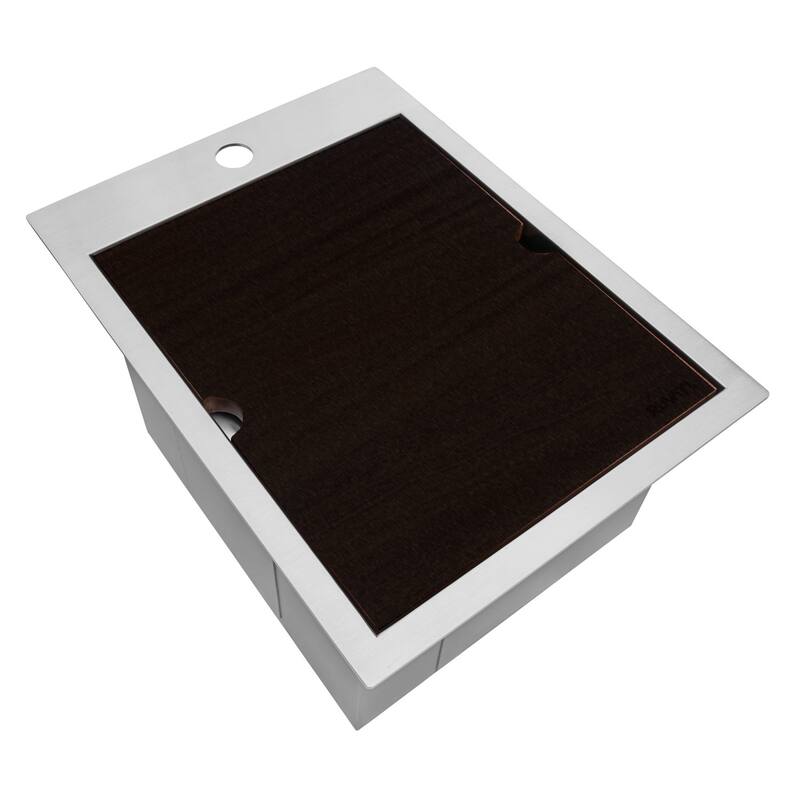 Ruvati 15 x 20 inch Marine Grade T-316 Workstation Topmount RV Boat Outdoor Sink Stainless Steel - 15" X 20"