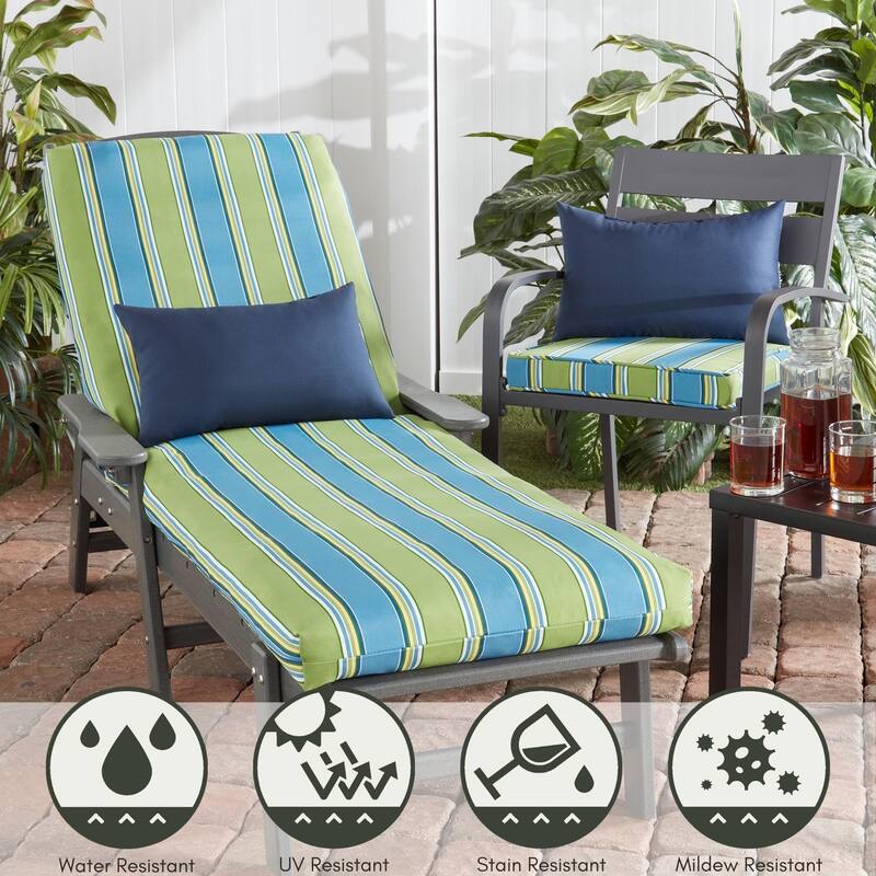 Greendale Home Fashions Outdoor Chaise Cushion (Cushion Only)