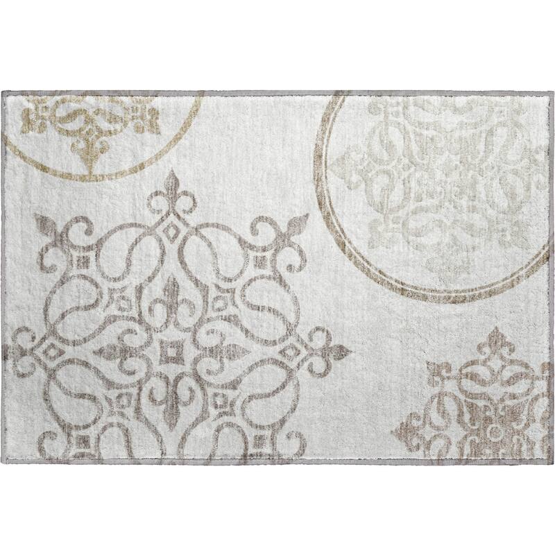 Premium Washable Super Soft Transitional Scroll Mayfield Rug
