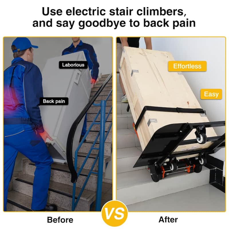 Electric Stair Climbing Dolly Electric Stair Climbing Hand Trucks 441-880lb Capacity