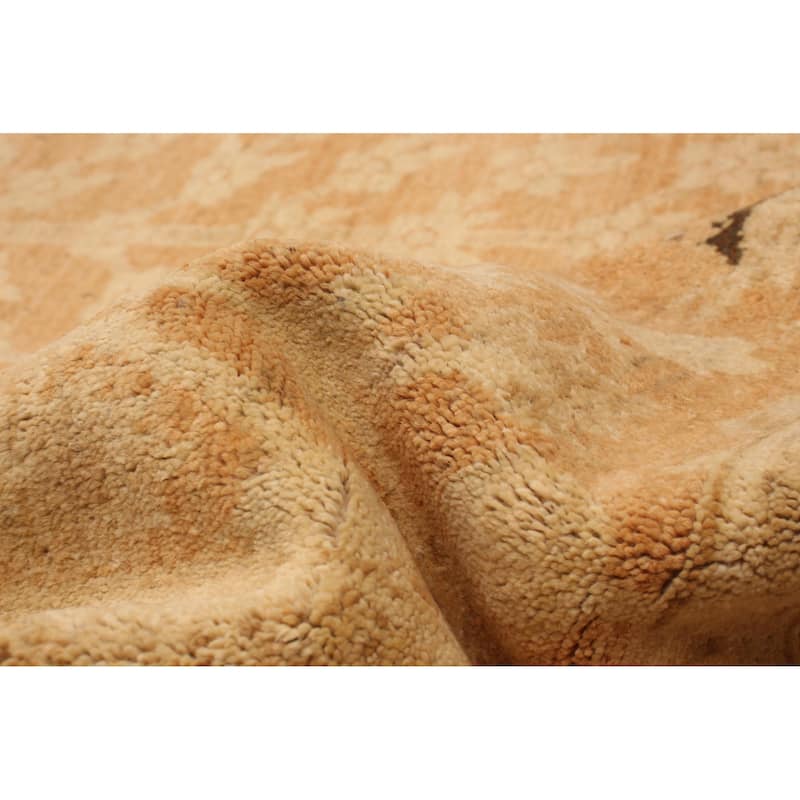 ECARPETGALLERY Hand-knotted Peshawar Oushak Brown Wool Rug - 9'10 x 13'5
