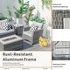 preview thumbnail 6 of 17, 5-piece Patio Conversation Set Sofa Set with Fire Pit Table