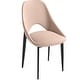 preview thumbnail 55 of 83, Amalfi Mid-Century Modern Upholstered Dining Chair - Open Back Side Chair with Metal Legs for Kitchen, Dining Room & Living Room Taupe