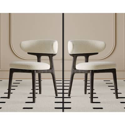 Clotilde Teddy Fabric Chair 2-Piece Set