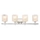 preview thumbnail 18 of 34, Frenia 4-light Modern Dimmable Bathroom Vanity Light with Art Glass