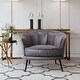 preview thumbnail 14 of 39, Modern Velvet Accent Barrel Chair Upholstered Armchair Vanity Chair