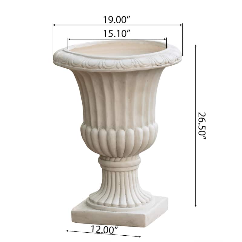 Antique White 26-inch Italian Urn Planter by Christopher Knight Home