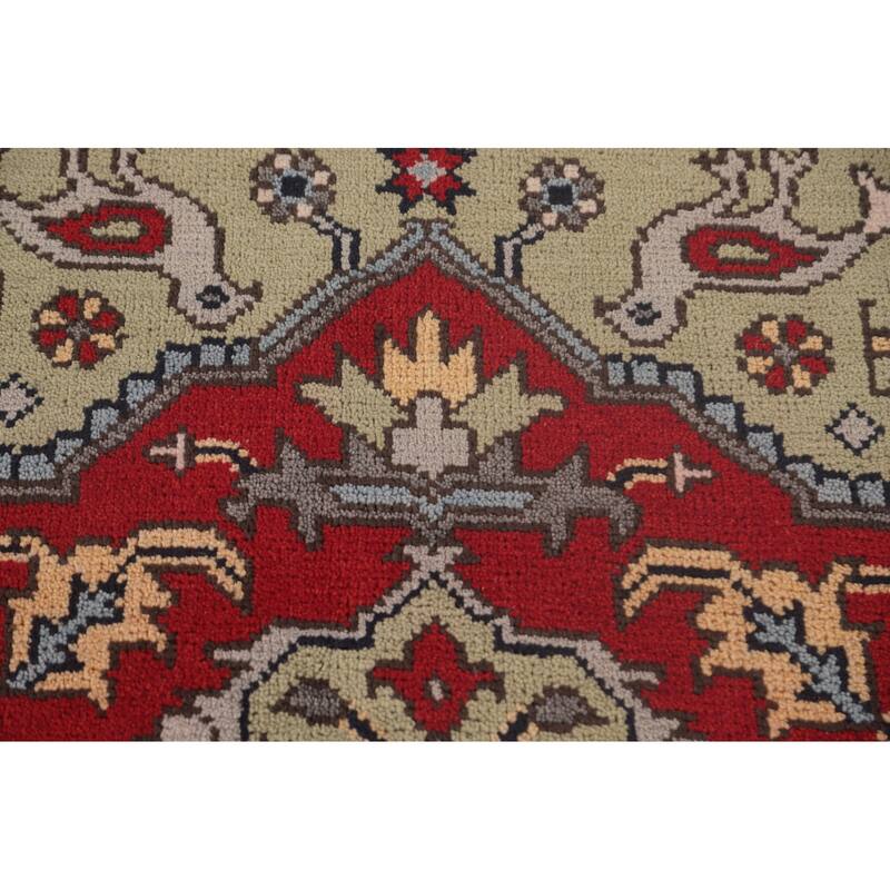 Animal Pictorial Ziegler Area Rug Hand-Knotted Wool Carpet - 7'11" x 9'10"