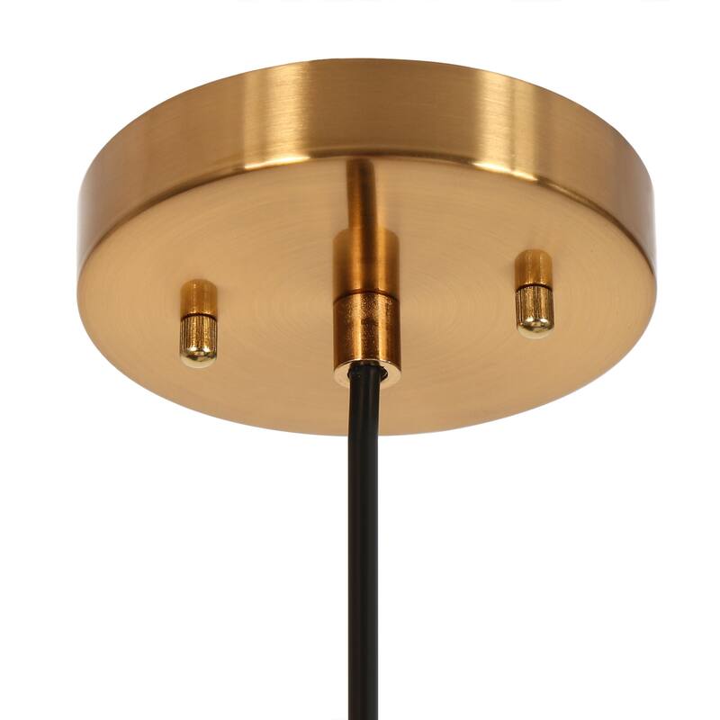 Modern 1-Light Teardrop Gold Pendant Light for Kitchen Island with Textured Glass Shade