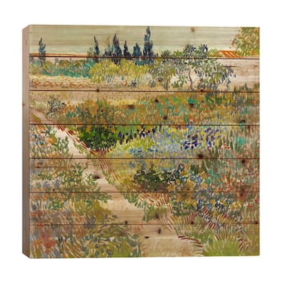 The Garden at Arles Print On Wood by Vincent van Gogh - Multi-Color